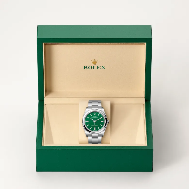 ROLEX OYSTER ボックス グリーン Rolex Oyster Perpetual 36 Oystersteel, M126000-0005